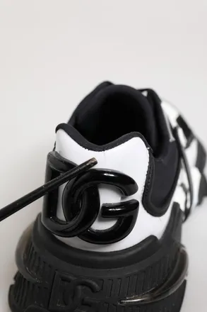 Dolce & Gabbana White Black Logo Airmaster Sneakers Mens Shoes (Pre-Owned)