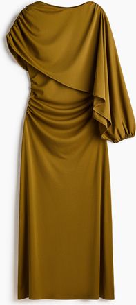 H&M Drapiertes Kleid mit Cape-Detail - Green