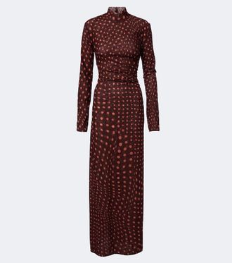 Stella McCartney Polka dot mesh maxi dress