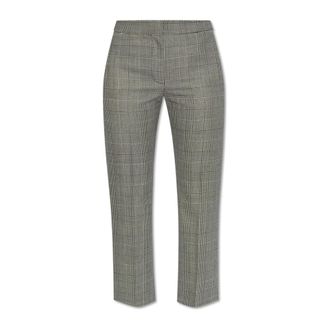 Alexander McQueen Geplooide broek - Dames - Vrijetijds broeken - Zwart - S - Wol - Broeken
