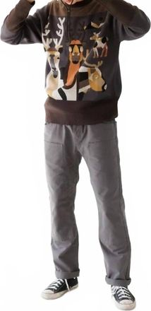 Kavu Mens Highline Long Sleeve Sweater In Deer Me