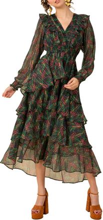 Hale Bob Hale Bob Lurex Jacquard Gown