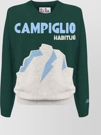 MC2 Saint Barth graphic print long sleeve crew neck knitwear