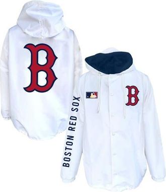 Mitchell & Ness Mens Mitchell & Ness White Boston Red Sox Big & Tall Full-Snap Hooded Jacket at Nordstrom, Size Xxx-Large