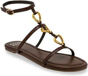 Chase + Chloe by Intouch Footwear Ankle Strap Flat Sandal in Brown at Nordstrom Rack, Size 8.5