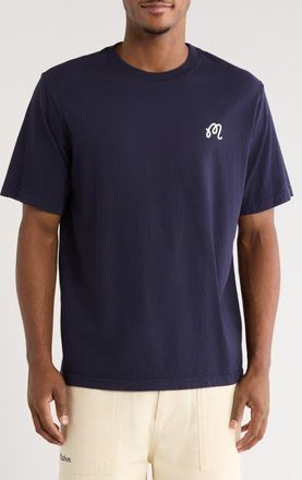 Malbon Golf Oakwood Cotton T-Shirt in Navy at Nordstrom, Size Xx-Large