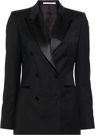 Tagliatore Wollen Double-Breasted Jas - Dames - Blazers - Zwart - XS - Wol - Jassen