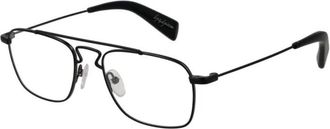 Yohji Yamamoto Klassieke Aviator Metalen Optische Frames - Heren - Brillen - Zwart - ONE Size - Accessoires