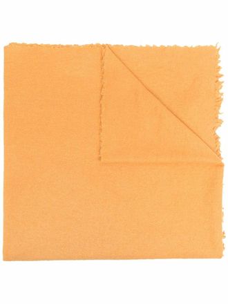 Faliero Sarti cashmere-blend frayed-edge scarf - Yellow