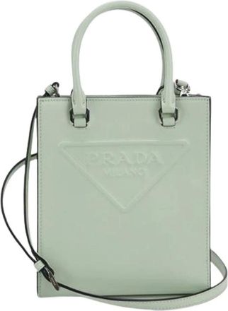 Prada Pre-owned Mini Bags, female, Green, Size: ONE SIZE Pre-owned Leather Mini Bag
