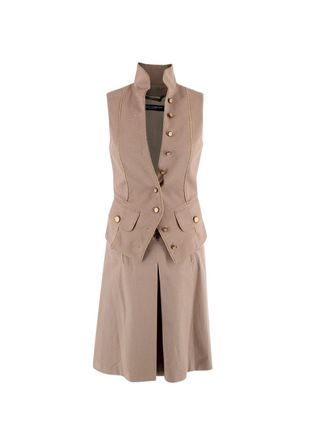 Dolce & Gabbana Cotton Corduroy Vintage Skirt & Sleeveless Jacket Size XS