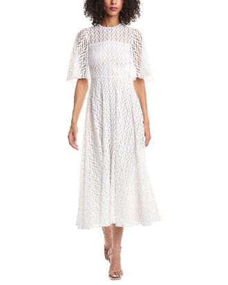 Valentino Embroidered Lace Midi Dress