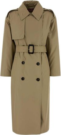MM Studio Beige Cotton Charme Trench Coat
