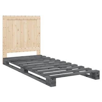 Berkfield Home Beautiful Bed Frame without Mattress Grey 90x200 cm Solid Wood Pine
