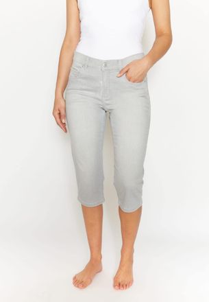 Angels Caprijeans ANGELS ANACAPRI, Damen, Gr. 42, N-Gr, grau (light grau used), Denim/Jeans, Obermaterial: 97% Baumwolle, 3% Elasthan, slim fit kniebedeckend