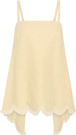 Possé Canotta Essie con orlo a smerlo - Toni neutri