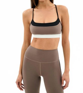 SPLITS59 Scottie Airweight Bra In Lentil/black