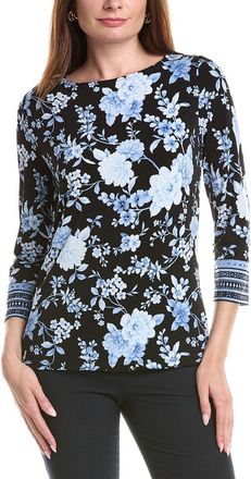 Anne Klein Banded Boatneck Top