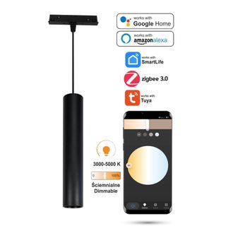 OEM L&aacute;mpara Colgante Led Tubular Wifi Zigbee De 10 W Para Rieles Magn&eacute;ticos Smart Track 48 V Cc, Regulable Entre 3000 Y 5000 K