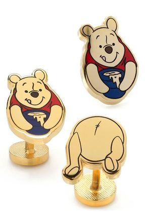 Cufflinks Inc. Winnie the Pooh Cuff Links & Lapel Pin Set in Gold at Nordstrom