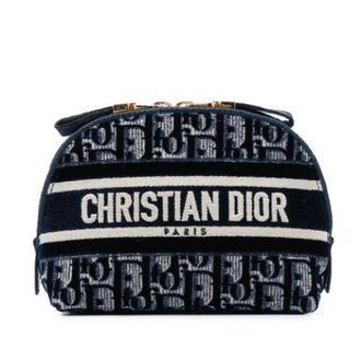 Dior Pre-owned Velvet Pouch - Dames - Pre-owned - Blauw - Maat: ONE Size Velours
