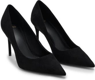 Mango Pointed Toe Pump in Black at Nordstrom, Size 10Us