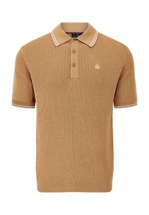 Merc Mens Edmund Polo Sweater, Tan, L