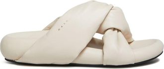 Marni Bubble twist-detail leather sandals - women - Leather - 36 - White