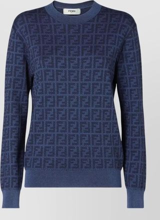 Fendi wool silk ff crew neck jumper