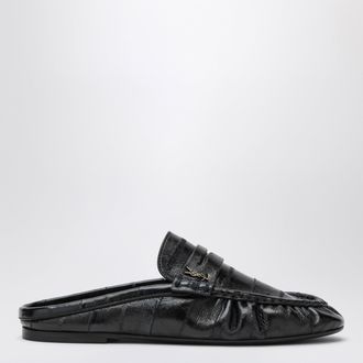 Saint Laurent Mule Le Loafer con Cassandre in anguilla blu