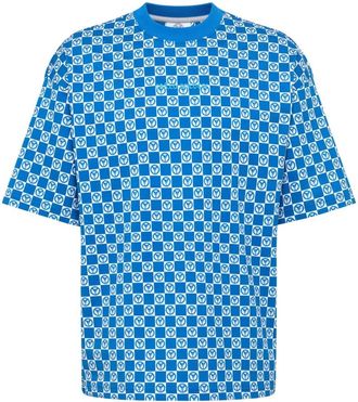 Carlo Colucci Moza&iuml;ek T-shirt - Heren - T-shirts - Blauw - L - Tops