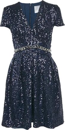 Ingie Paris Abito corto con paillettes - Blu