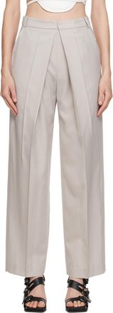 パンツ Sa Su Phi High-Waisted Wide-Leg Trousers With Front Pleat Sa Su Phi High-waisted Wide-leg Trousers With Front Pleat