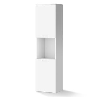 Sonni Armario De Ba&ntilde;o,alto Brillo Blanco Con 5 Estantes Estantes Estrechos Abiertos 30cm - Sonni