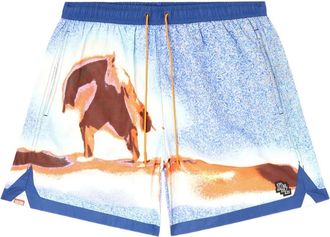 Diesel Zwembroek met print - Blauw