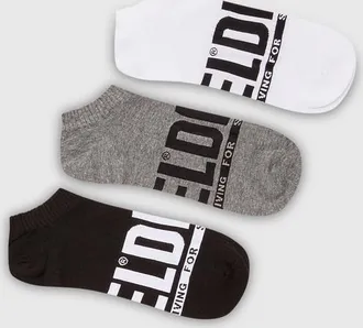 Diesel Three-pack low-cut logo socks - Socks - Man - Multicolor