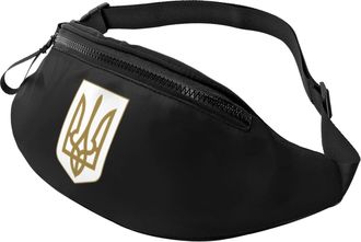 Generic Lesser Coat Of Arms Of Ukraine Waist Bag Waist Packs Fashion Bumbags For Workout Running Gym 14X35Cm