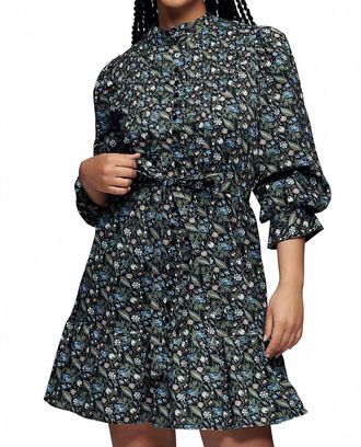 English Factory Floral Pintuck Mini Dress In Multi