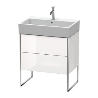 Duravit Duravit Xsquare Mueble De Pie 68,4x 46,0 Cm, 2 Cajones, Para Lavabo Vero Air 235070, Color (frente/cuerpo): Marr&oacute;n Oliva Laca Alto Brillo - Xs44740616