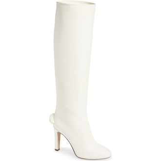 Giambattista Valli Kiss Tall Boot in Ivory at Nordstrom Rack, Size 9Us / 39Eu