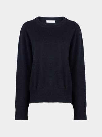 Ryan Roche Womens Cloud Cashmere and Silk Crew-Neck Sweater Size: L