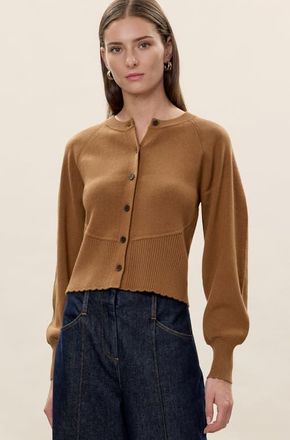 Rebecca Taylor Rhea Knit Cardigan in Tobacco at Nordstrom, Size X-Small