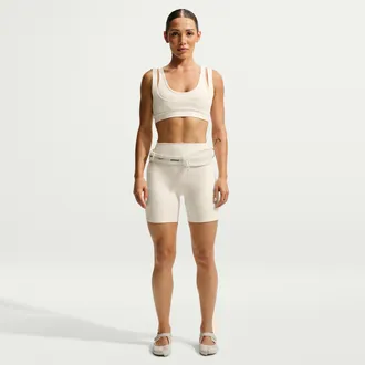 Nike Womens SKIMS Matte High-Waisted 5 Biker Shorts in White | IR5024-108