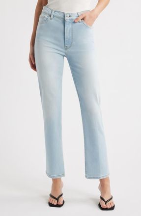 Frame Denim Le Sleek High Waist Ankle Straight Leg Jeans in Float at Nordstrom, Size 25