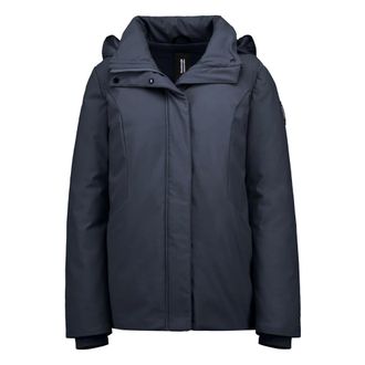 Bomboogie Windproof en waterdichte jas van twee materialen - Dames - Jassen - Blauw - Maat: L Leer