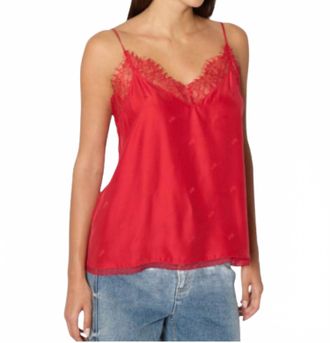 BERENICE Taylor Love Silk Camisole In Red