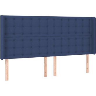 vidaXL Cabecero Con Led De Tela Azul 203x16x118/128 Cm Vidaxl