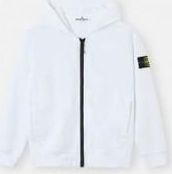 Stone Island Boys Hooded Cotton Sweatshirt Navy Hoods & Sweatshirts