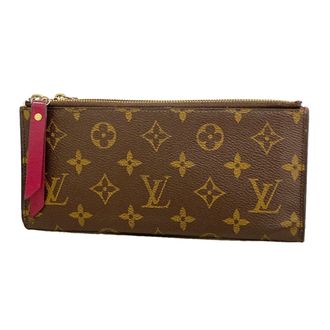 Louis Vuitton Brown Fuchsia Long Wallet (Bi-Fold) (Pre-Owned)