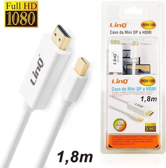 Trade Shop Trade Shop - Acvo Mini Displayport Mask En Hdmi Mask 1.8mt Hd 1080 Mdh-18b